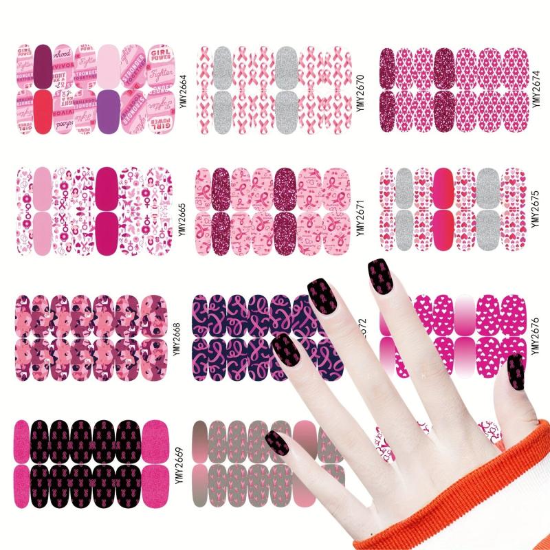 Nail Polish Stickers Self Adhesive Nail Art Decal Strips Manicure Kit