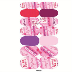 Nail Polish Stickers Self Adhesive Nail Art Decal Strips Manicure Kit
