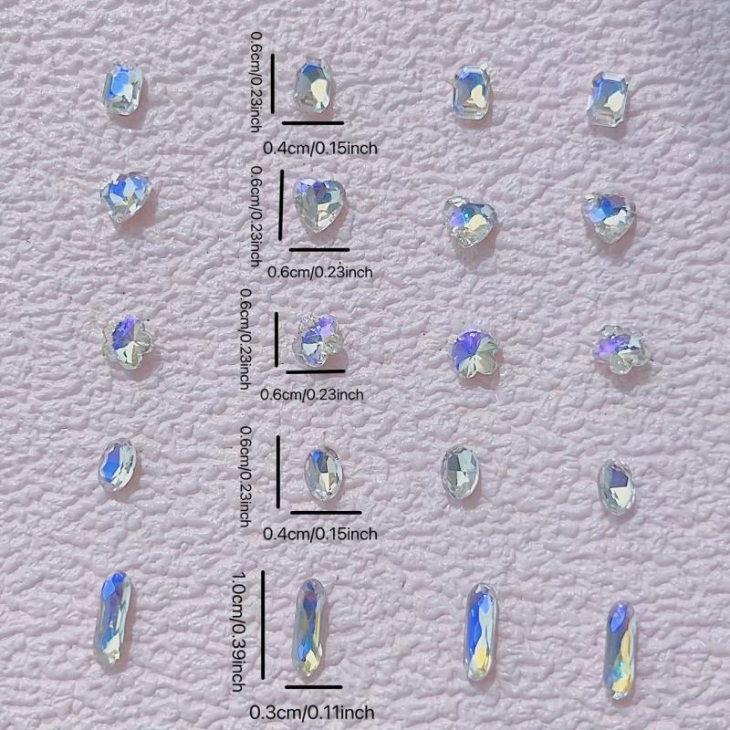 20pcs 3D Aurora Crystal Nail Art Charms for Nail Decoration
