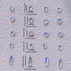 20pcs 3D Aurora Crystal Nail Art Charms for Nail Decoration