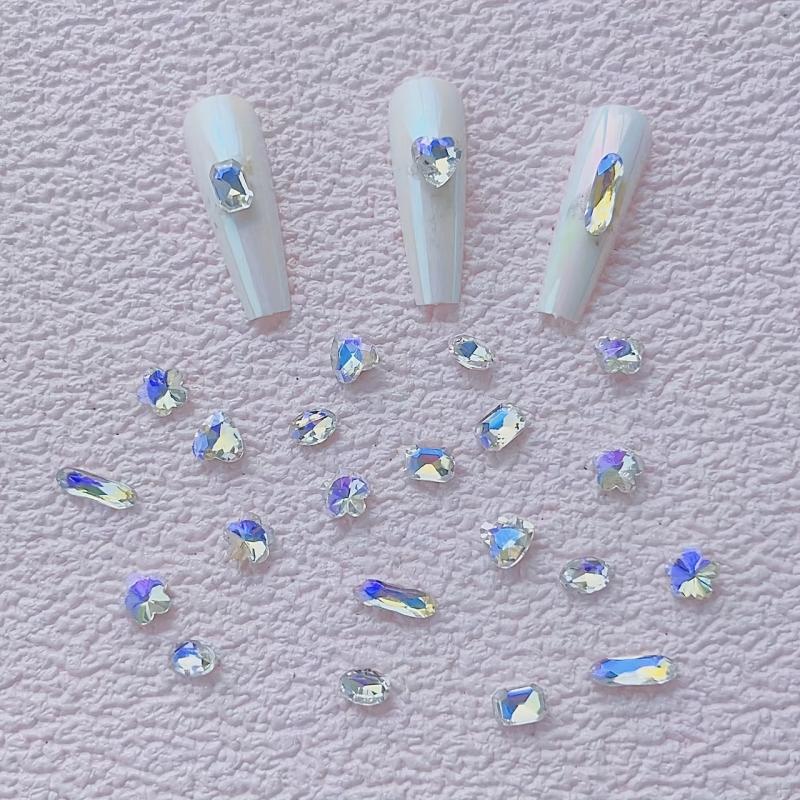 20pcs 3D Aurora Crystal Nail Art Charms for Nail Decoration