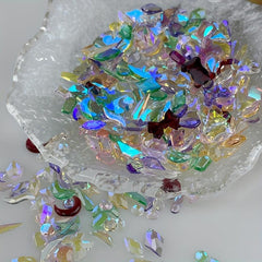 150pcs Aurora Nail Art Rhinestones Crystal Gemstone for DIY or Salons