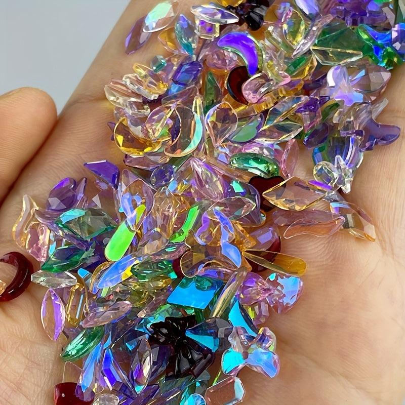150pcs Aurora Nail Art Rhinestones Crystal Gemstone for DIY or Salons