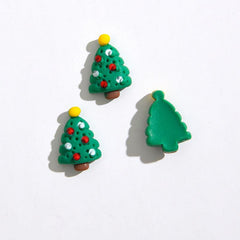 10pcs Christmas Nail Art Charms Resin Santa Claus Tree Bell Elk Nail Accessories