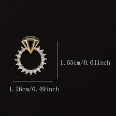 Alloy Nail Ring Charms Pearls Nail Charms