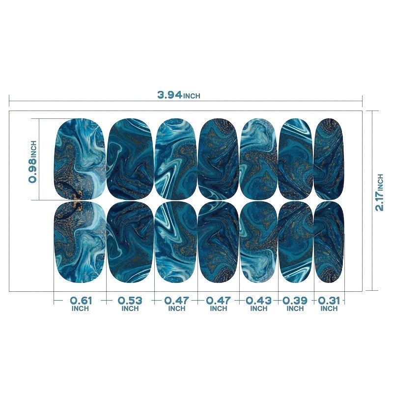 Colorful Marble Texture Nail Art Stickers