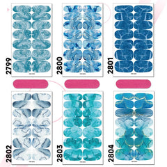Colorful Marble Texture Nail Art Stickers