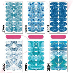Colorful Marble Texture Nail Art Stickers