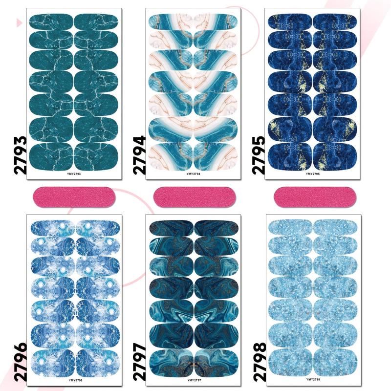 Colorful Marble Texture Nail Art Stickers