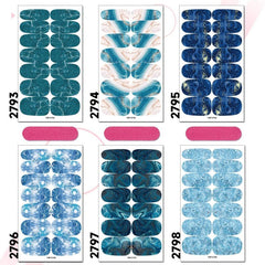 Colorful Marble Texture Nail Art Stickers