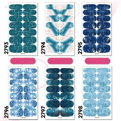 Colorful Marble Texture Nail Art Stickers