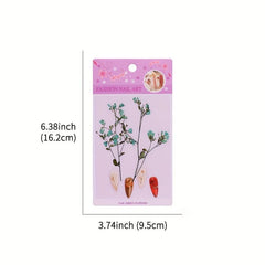 5pcs Nail Art Dried Flowers 3D Natural Dry Petals Leaves Decoration