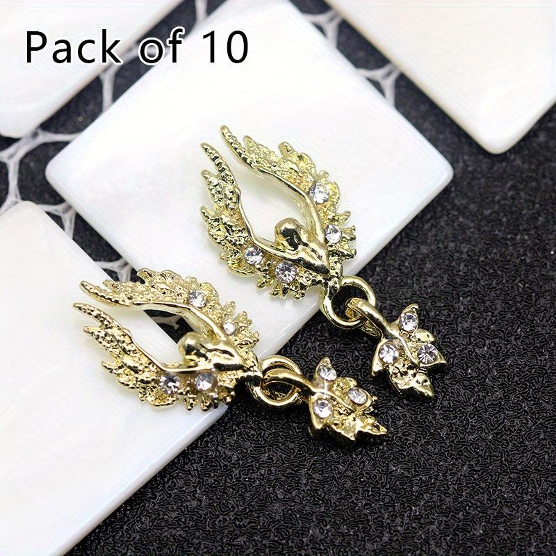 10pcs Nail Charms Rhinestones Pearl Manicure Accessories 3D Nail Decoration