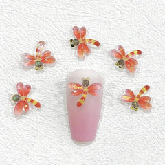 Dragonfly Nail Art Charms Starry Nail Rhinestone Women Girls Acrylic Decoration