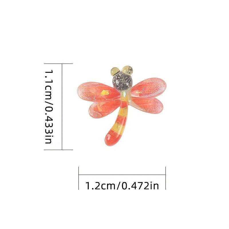 Dragonfly Nail Art Charms Starry Nail Rhinestone Women Girls Acrylic Decoration