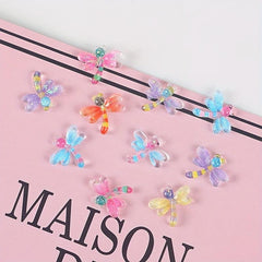 Dragonfly Nail Art Charms Starry Nail Rhinestone Women Girls Acrylic Decoration