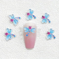 Dragonfly Nail Art Charms Starry Nail Rhinestone Women Girls Acrylic Decoration