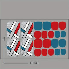 Colorful Toenail Polish Sticker Strips Self-Adhesive Pedicure Kits