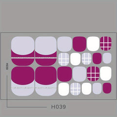 Colorful Toenail Polish Sticker Strips Self-Adhesive Pedicure Kits