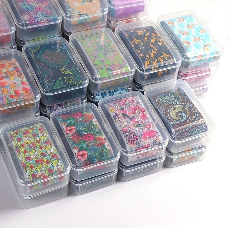 10 Sheets Flower Leopard Print Nail Foil Transfer Stickers