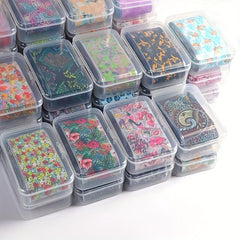 10 Sheets Flower Leopard Print Nail Foil Transfer Stickers