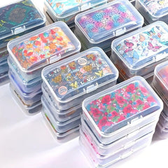 10 Sheets Flower Leopard Print Nail Foil Transfer Stickers