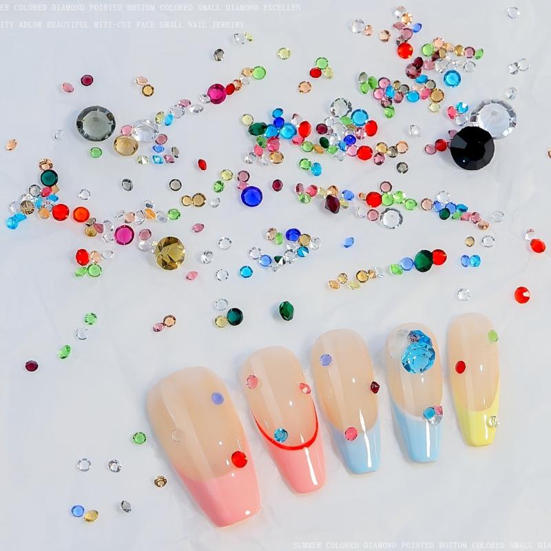 Crystal Nail Beads for Manicure Mini Beads Nail Art Accessories