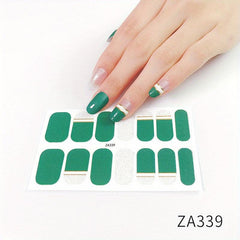 Bronzing Flower Nail Polish Stickers Self Adhesive Decal Strips for Women/Girls