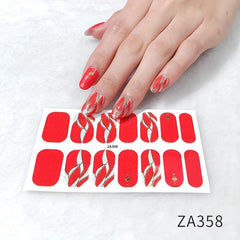 Bronzing Flower Nail Polish Stickers Self Adhesive Decal Strips for Women/Girls