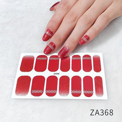 Bronzing Flower Nail Polish Stickers Self Adhesive Decal Strips for Women/Girls