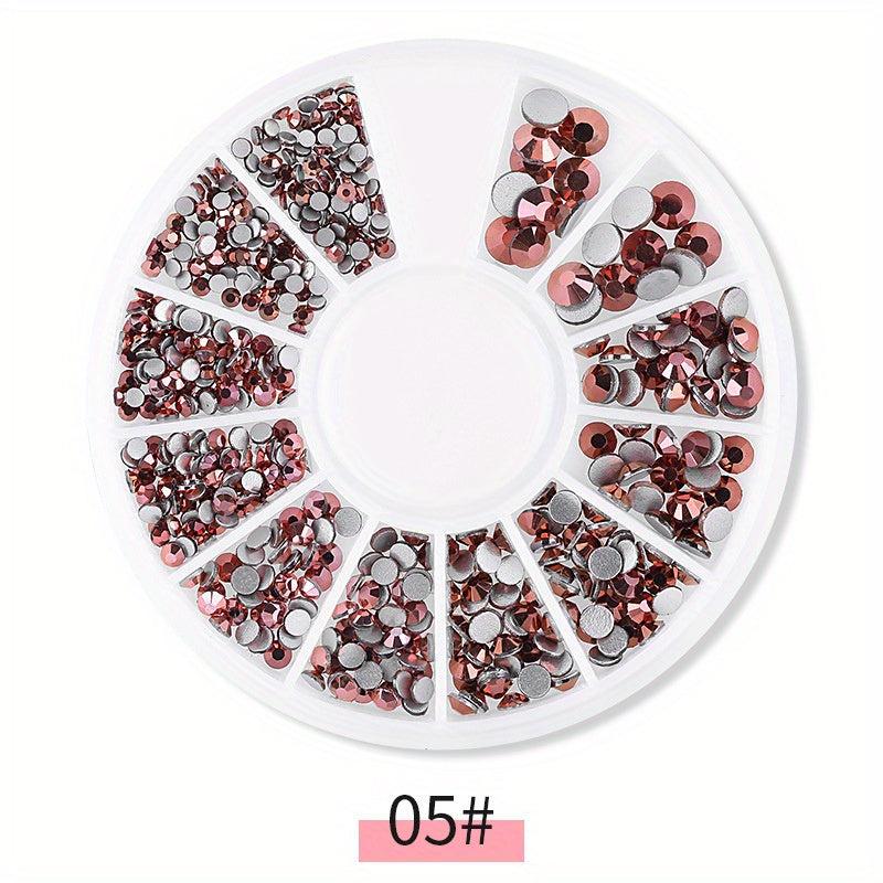 Crystal Nail Art Rhinestone Silver Clear Flat Bottom Mixed Sizes DIY Nail Art