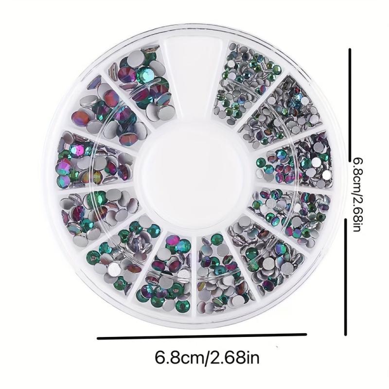 Crystal Nail Art Rhinestone Silver Clear Flat Bottom Mixed Sizes DIY Nail Art