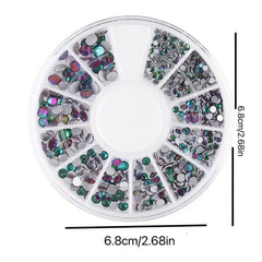 Crystal Nail Art Rhinestone Silver Clear Flat Bottom Mixed Sizes DIY Nail Art