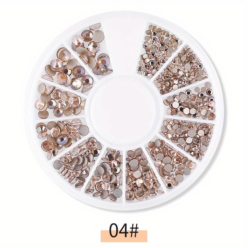 Crystal Nail Art Rhinestone Silver Clear Flat Bottom Mixed Sizes DIY Nail Art