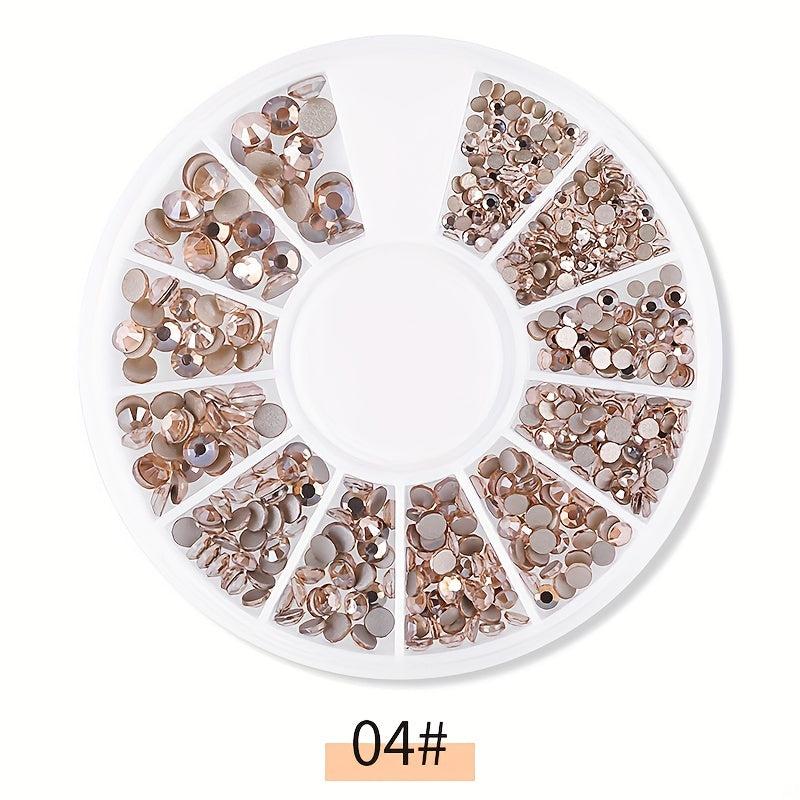 Crystal Nail Art Rhinestone Silver Clear Flat Bottom Mixed Sizes DIY Nail Art