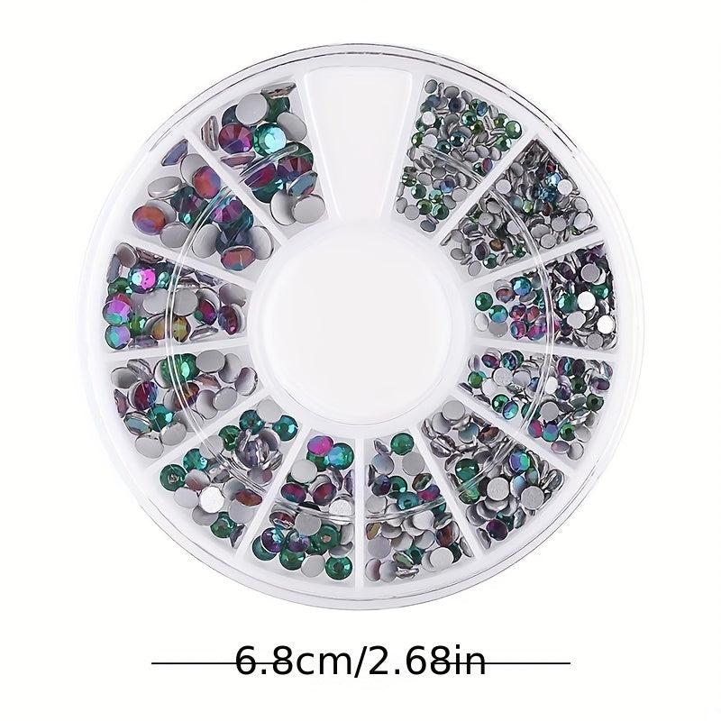 Crystal Nail Art Rhinestone Silver Clear Flat Bottom Mixed Sizes DIY Nail Art