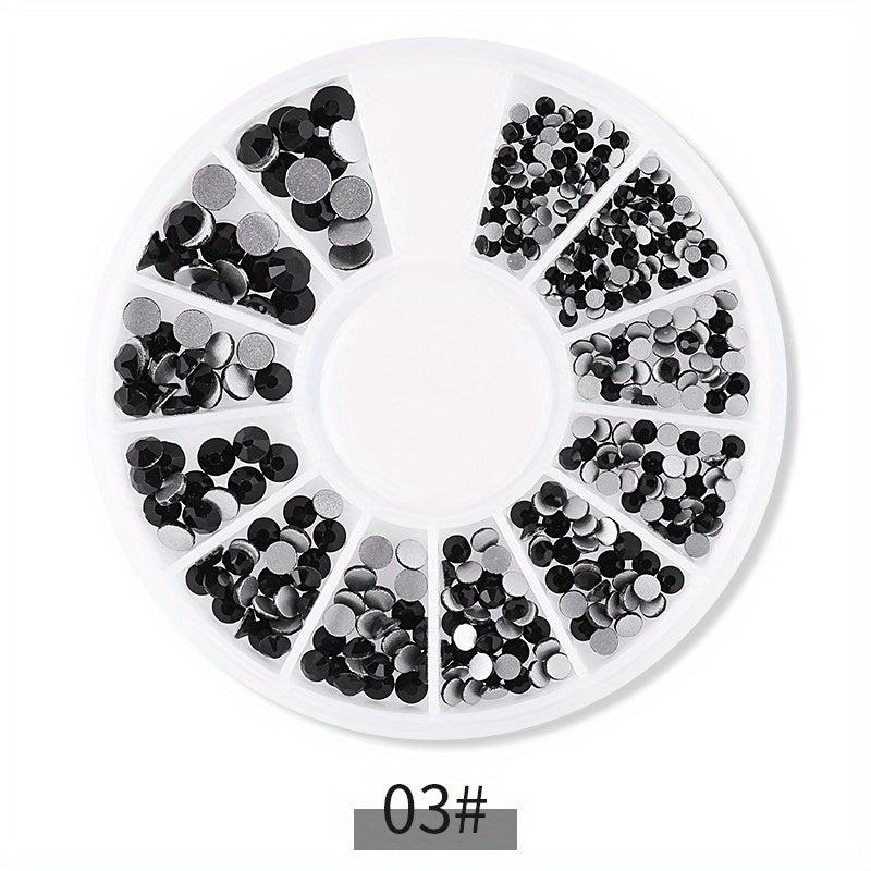 Crystal Nail Art Rhinestone Silver Clear Flat Bottom Mixed Sizes DIY Nail Art