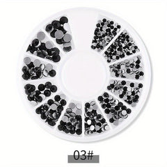 Crystal Nail Art Rhinestone Silver Clear Flat Bottom Mixed Sizes DIY Nail Art