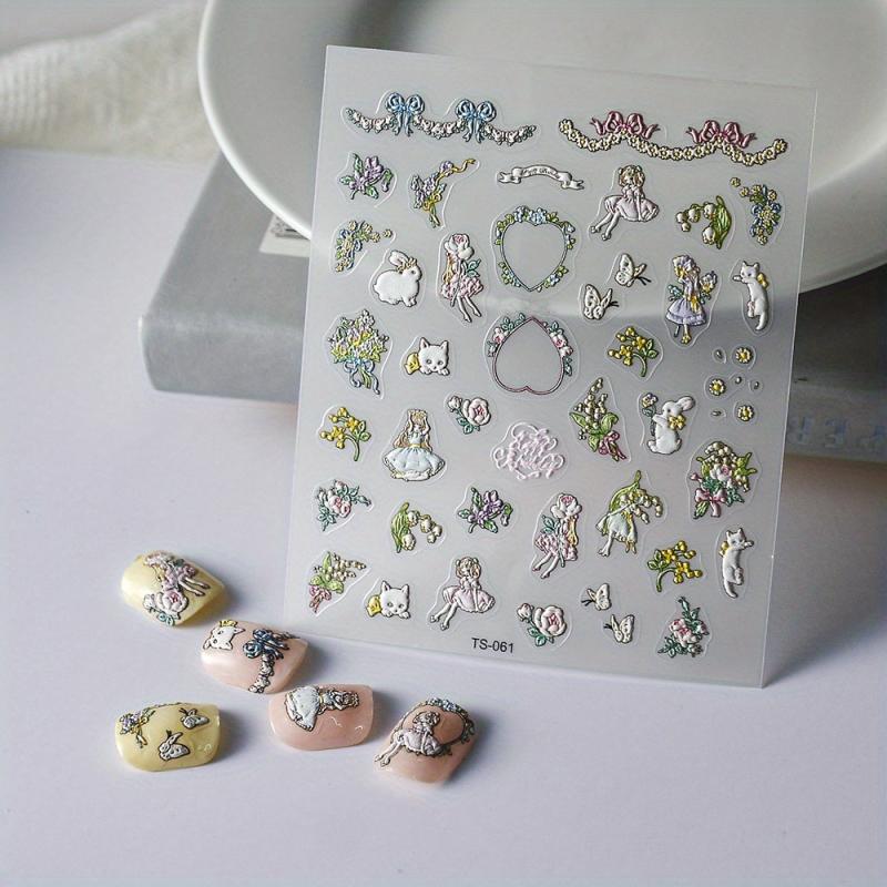 5D Embossed Nail Art Stickers Decals for Nails