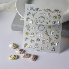 5D Embossed Nail Art Stickers Decals for Nails