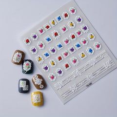 5D Embossed Nail Art Stickers Decals for Nails