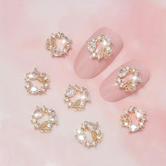 Butterfly Heart Zirconia Wreath Nail Charms DIY
