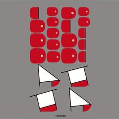 Essential Toe Nail Stickers Full Wraps Stripes Waterproof Adhesive Art Decals