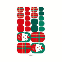 Essential Toe Nail Stickers Full Wraps Stripes Waterproof Adhesive Art Decals
