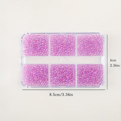 Aurora Glass Nail Art Bead Caviar Mini Bubble Bead