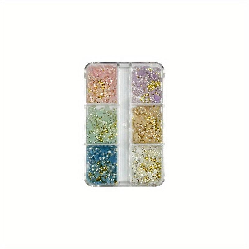 3D Acrylic Flower Nail Art with Rhinestones for Nail Beauty