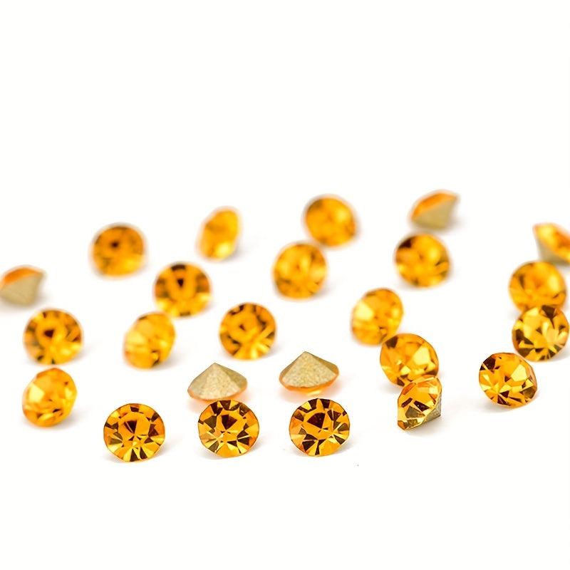 Golden Glass Rhinestone 1440pcs Nail Crystal Stone Strass Glitters