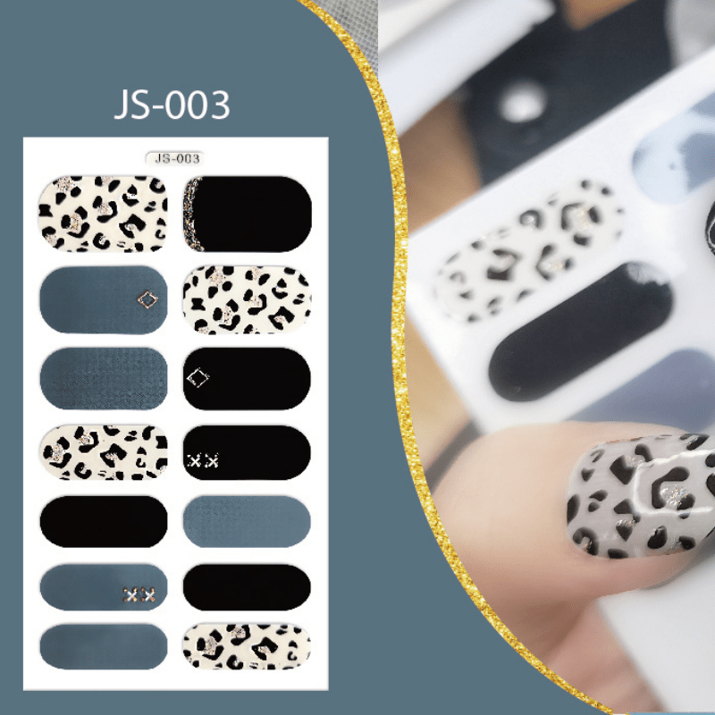 Bronzing Glitter Sequins Nail Art Polish Stickers Strips