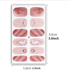 Bronzing Glitter Sequins Nail Art Polish Stickers Strips