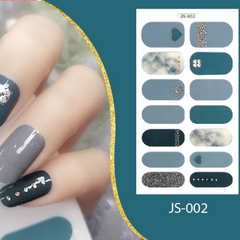 Bronzing Glitter Sequins Nail Art Polish Stickers Strips